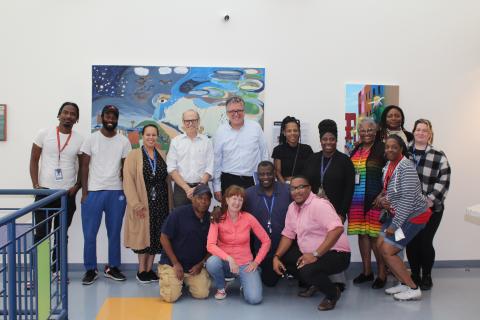 A group of people posing for a photo