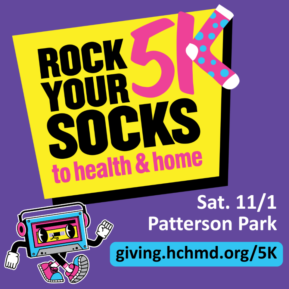 Decorative graphic to promote the 2025 Rock Your Rocks 5K