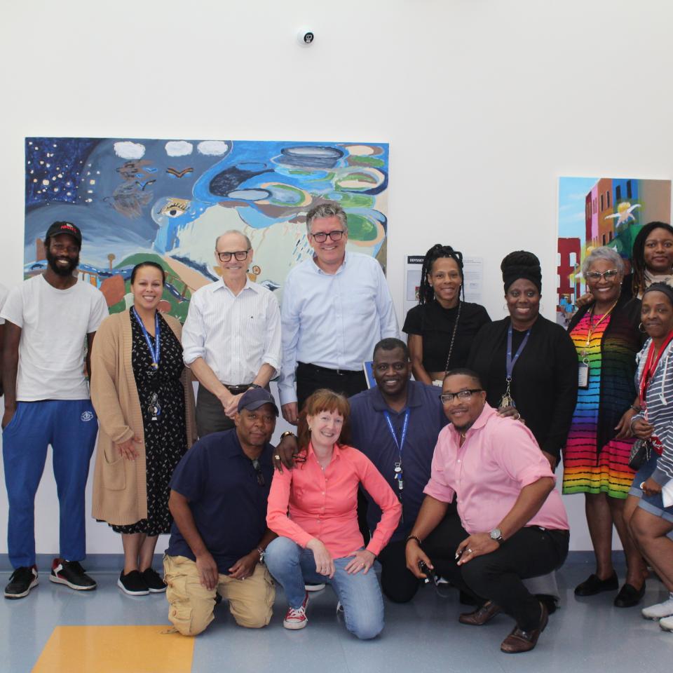 A group of people posing for a photo